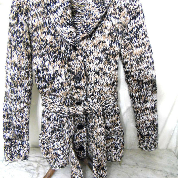 Handmade Chunky Knit Cardigan Sweater size S - Picture 1 of 8
